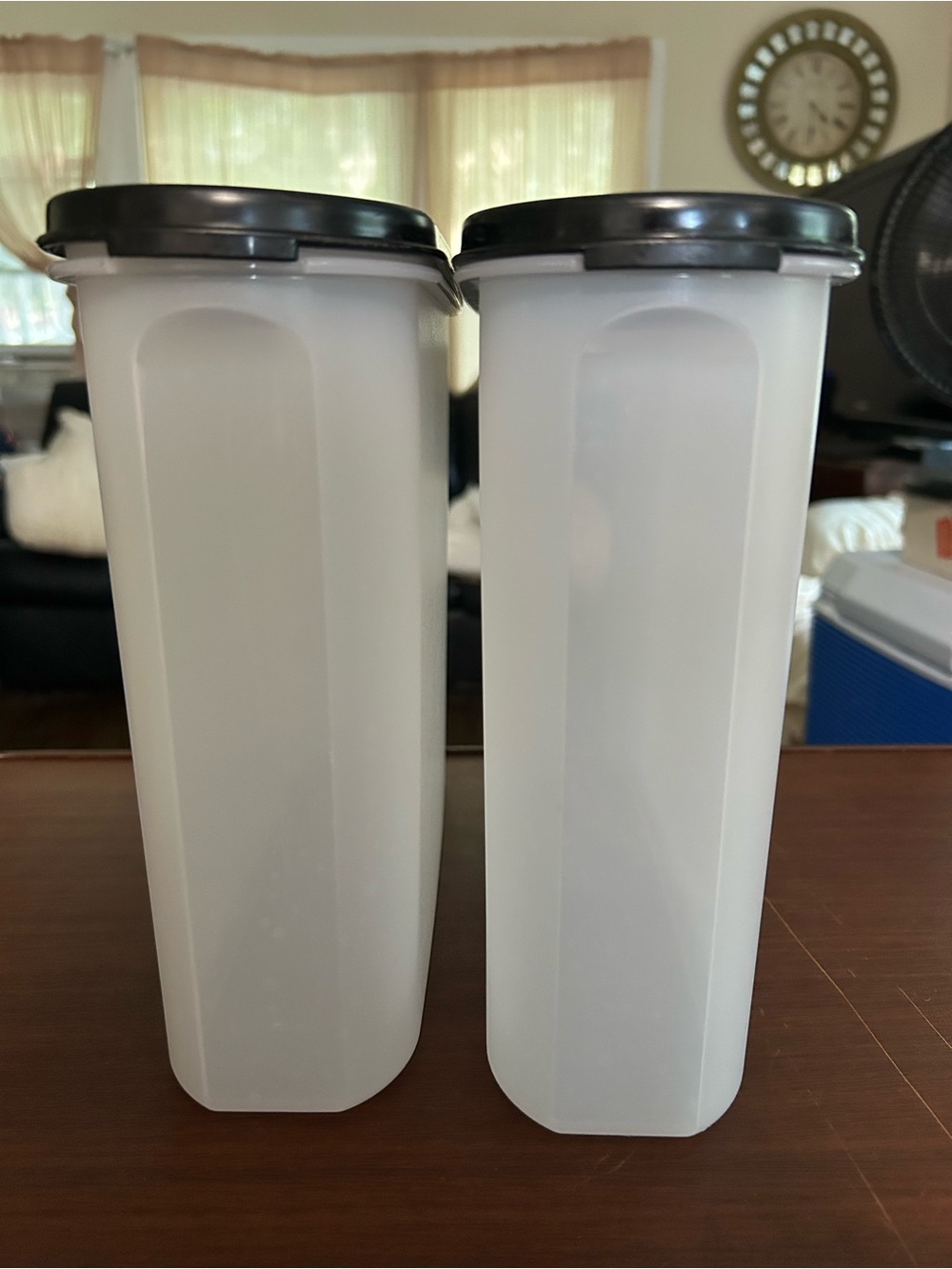 Set of two vintage Tupperware 1 gallon containers great condition 12 x 9 x 3”